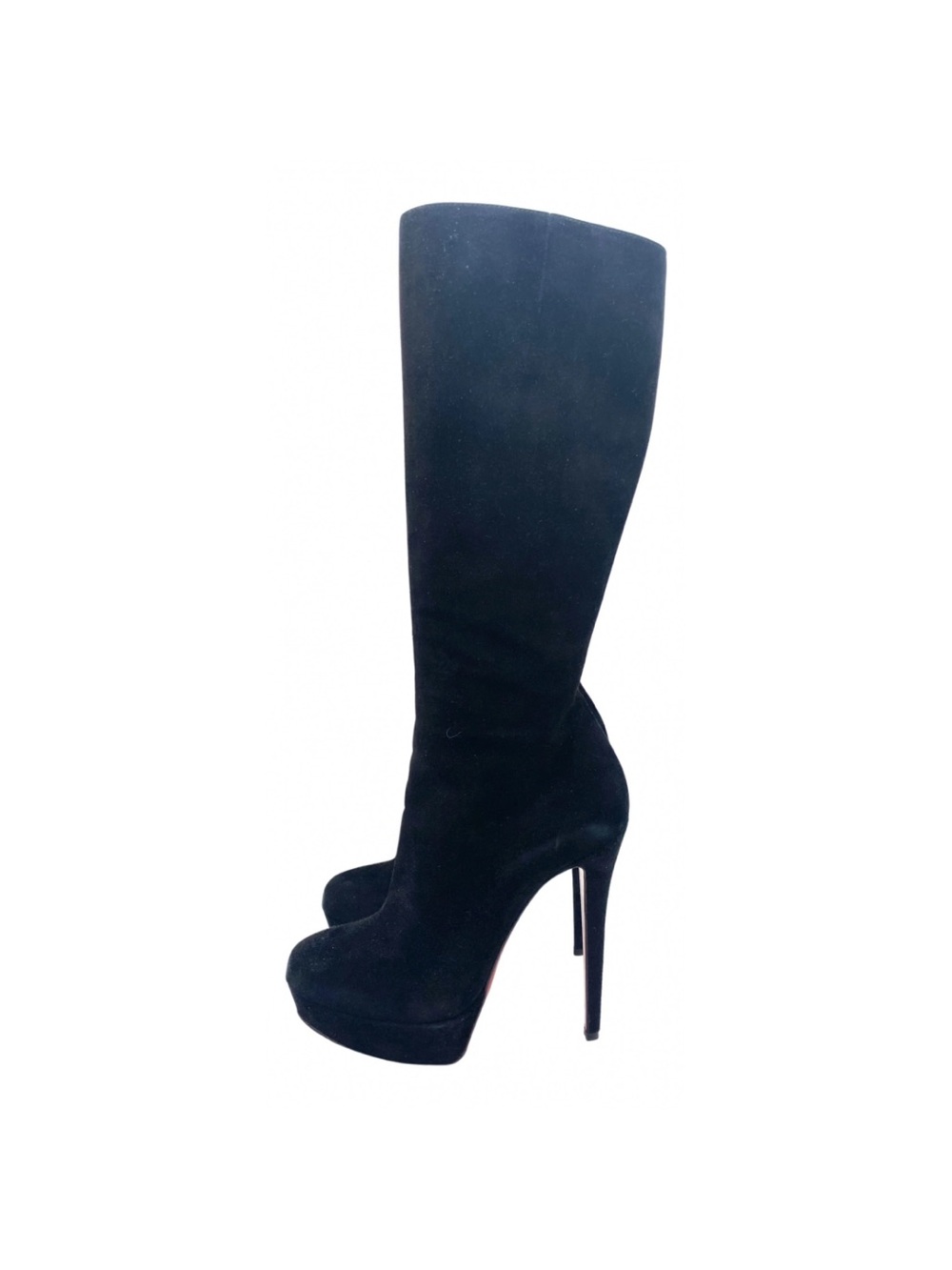 Christian Louboutin Bianca Botta Black Suede Stiletto Boots